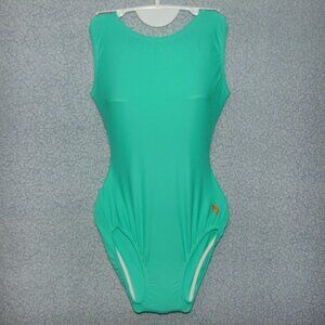 Foxys Leotards Green Open Back Leotard AS